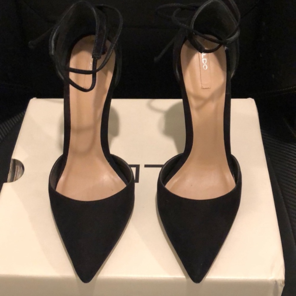 ALDO SORBARA PUMPS, black Suede, size8